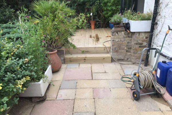 New decking, two curling walls and new patio stones also cleaned all the old ones. As good as new 2