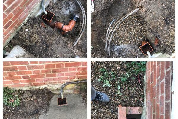 burst water main and a hole in the soil pipe, very easy fix if you know what your doing.