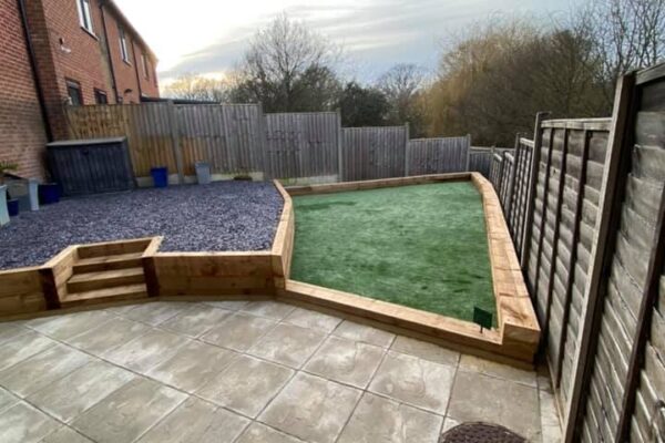 Complete garden transformation for a very happy customer. #lanscaping #construction #builder #garden #property #artificialgrass #patio1